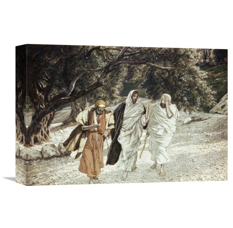 Global Gallery Disciples On The Road To Emmaus On Canvas by James